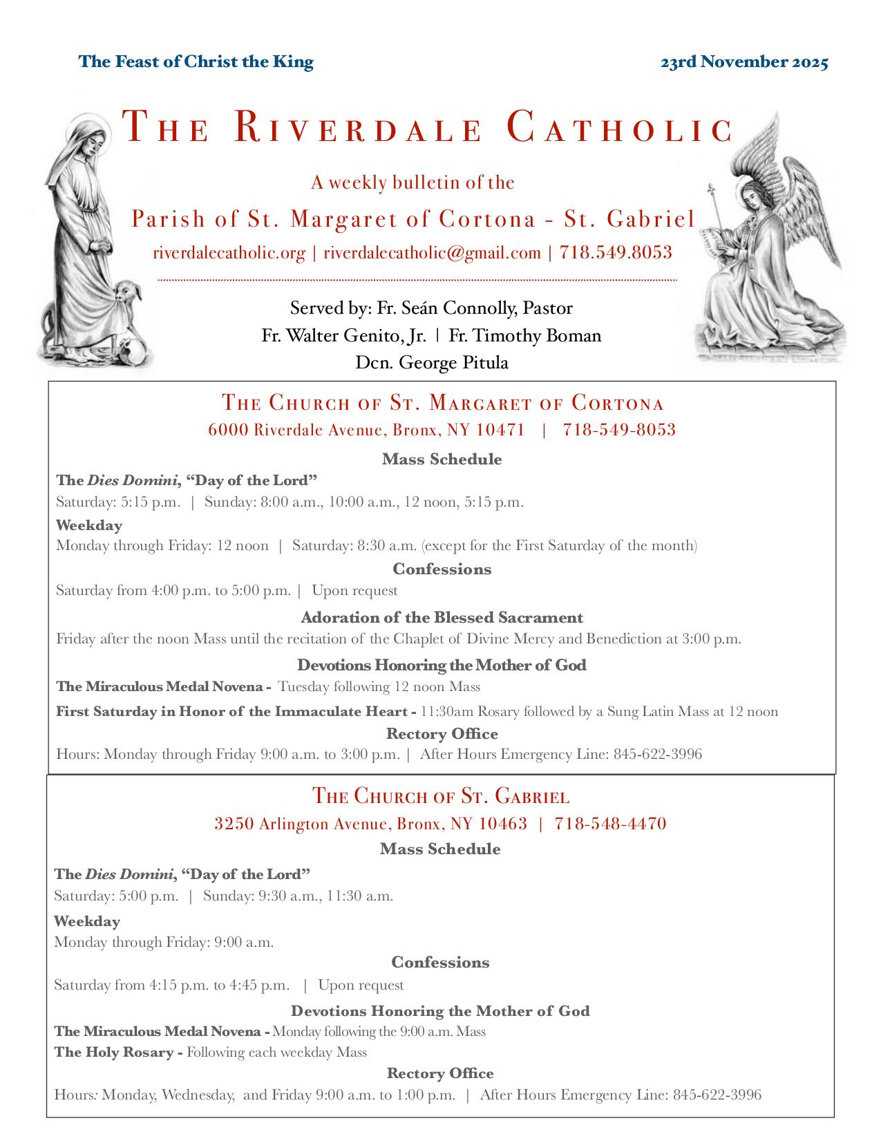 november 23, 2025 Bulletin