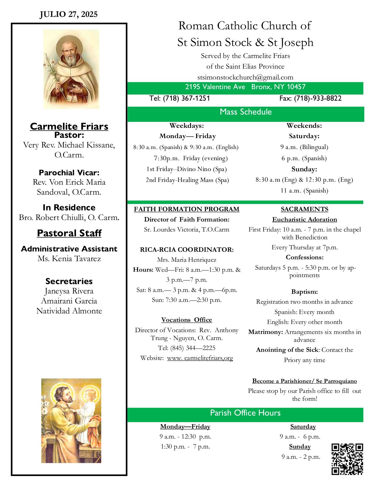 july 27, 2025 Bulletin