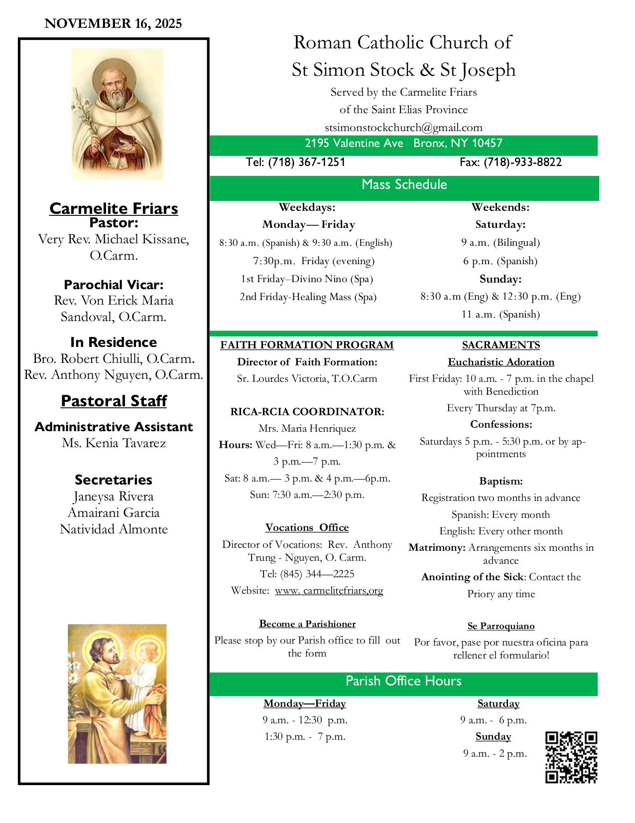 november 16, 2025 Bulletin