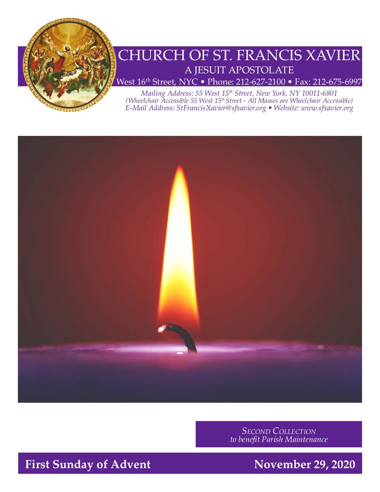 november 29, 2020 Bulletin