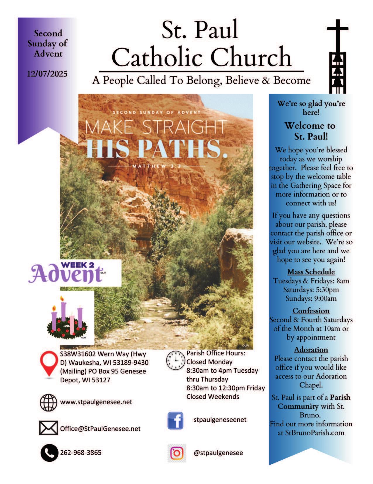 december 7, 2025 Bulletin