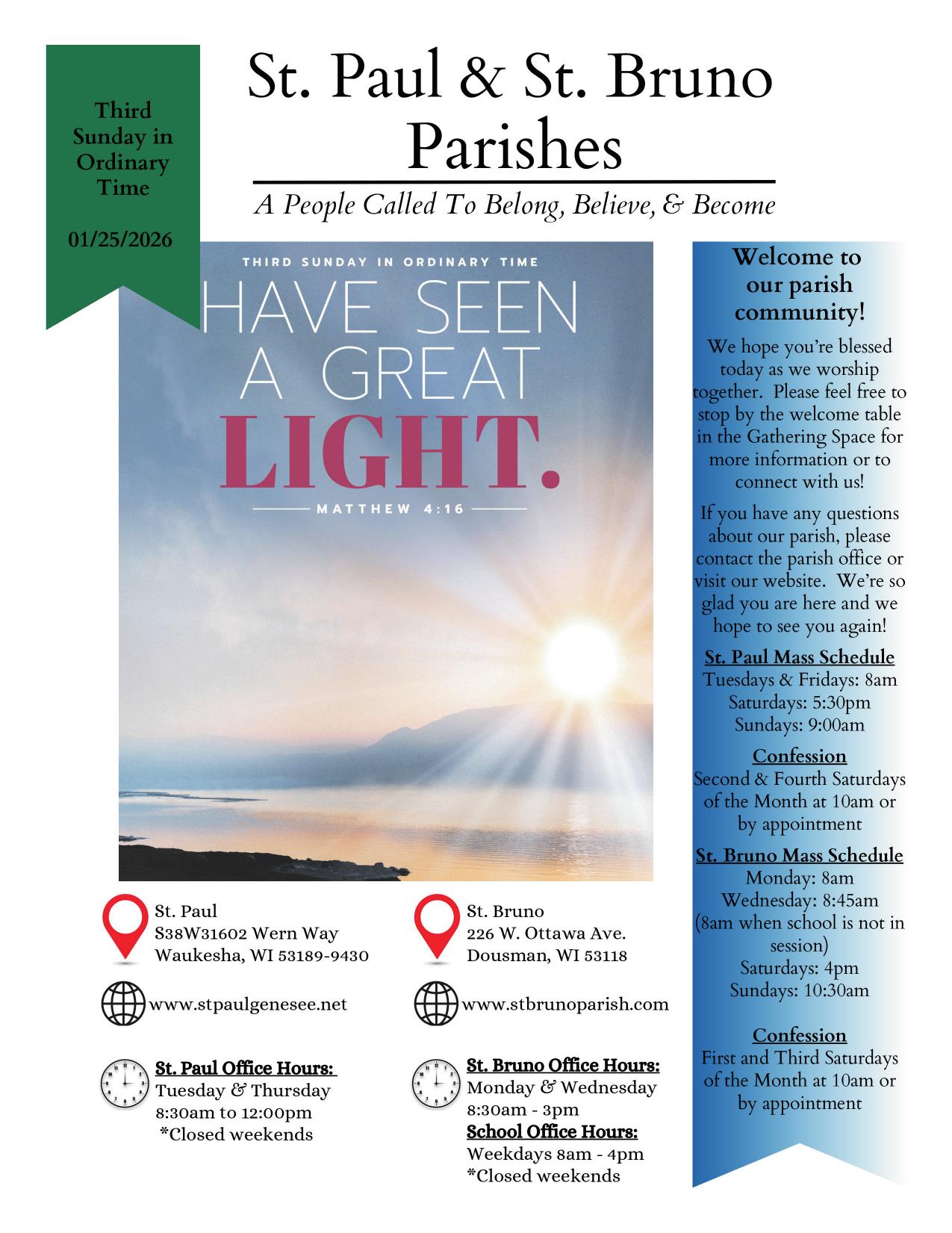 january 25, 2026 Bulletin