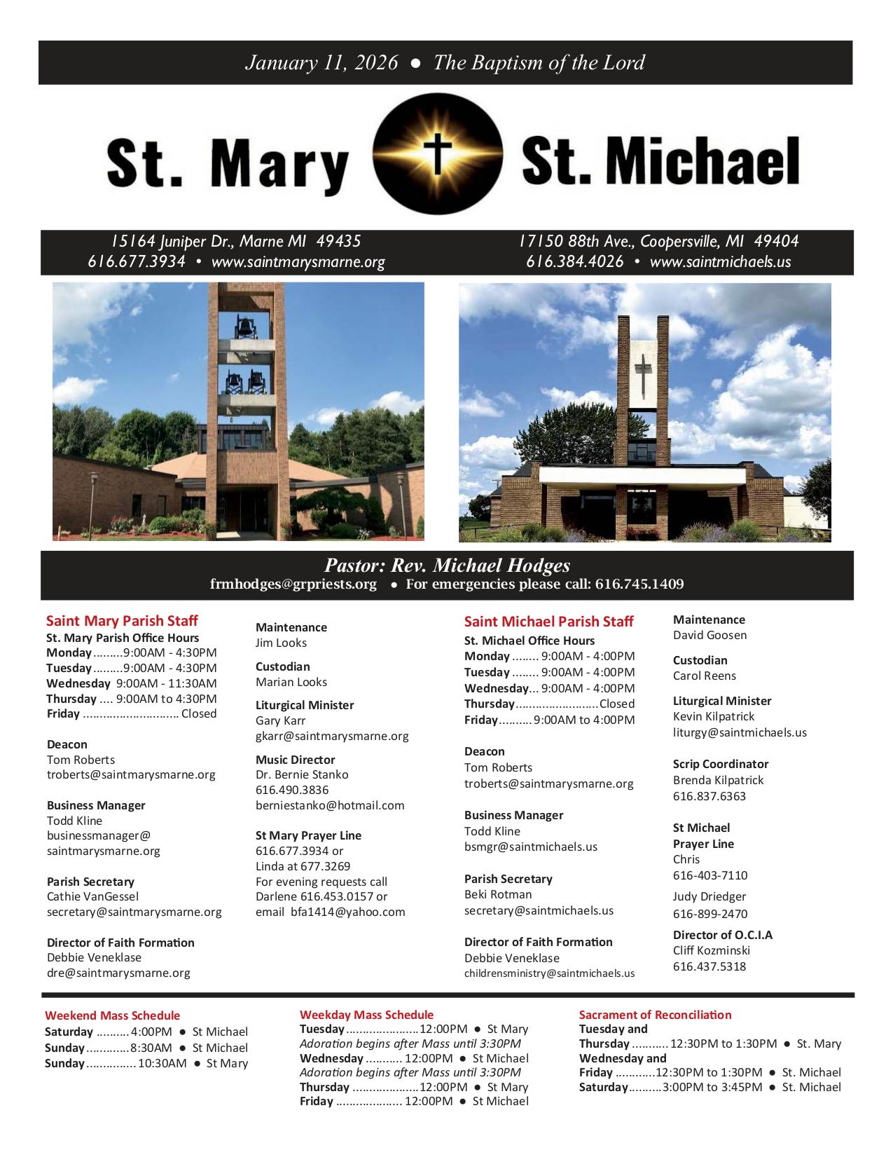 january 11, 2026 Bulletin