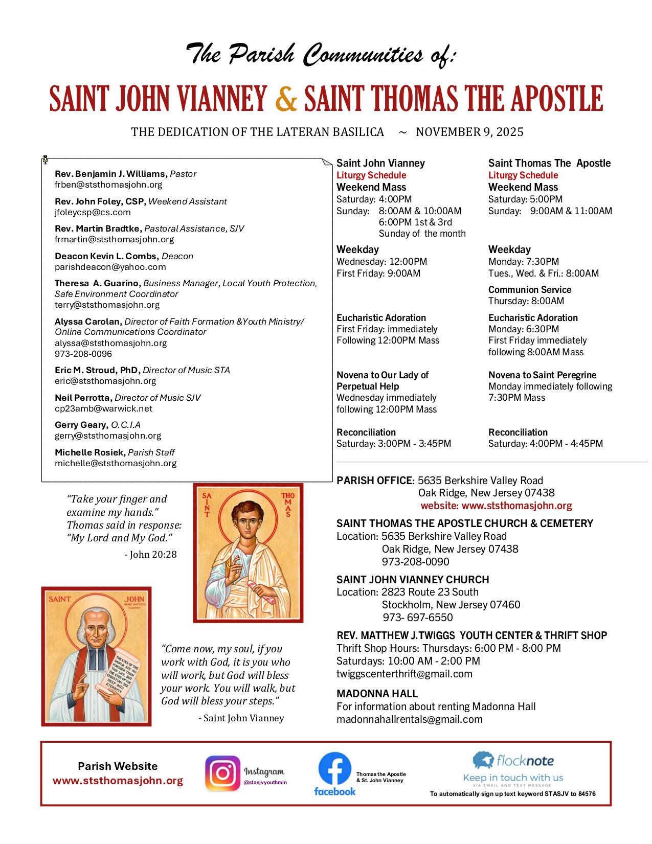 november 9, 2025 Bulletin