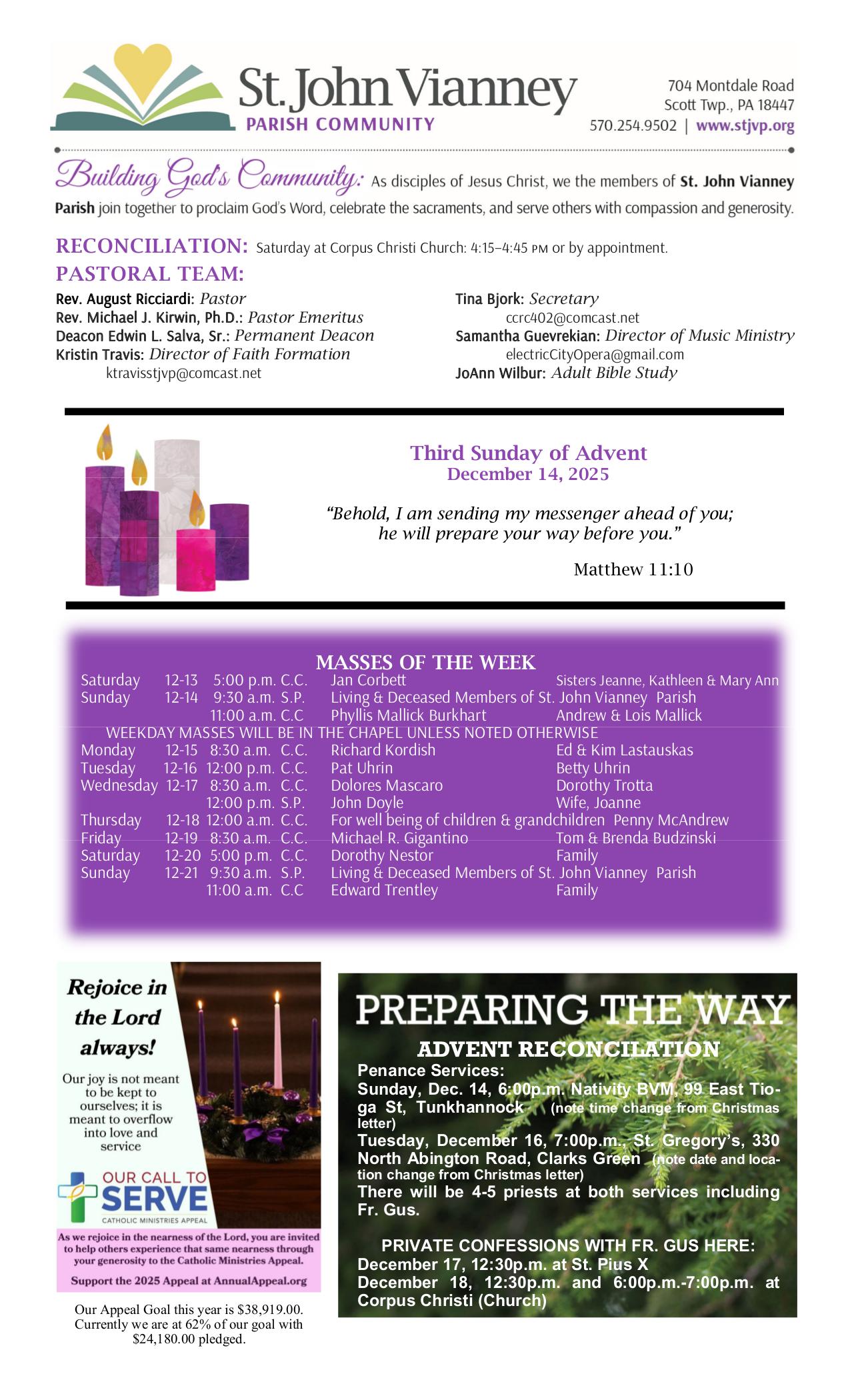 december 14, 2025 Bulletin