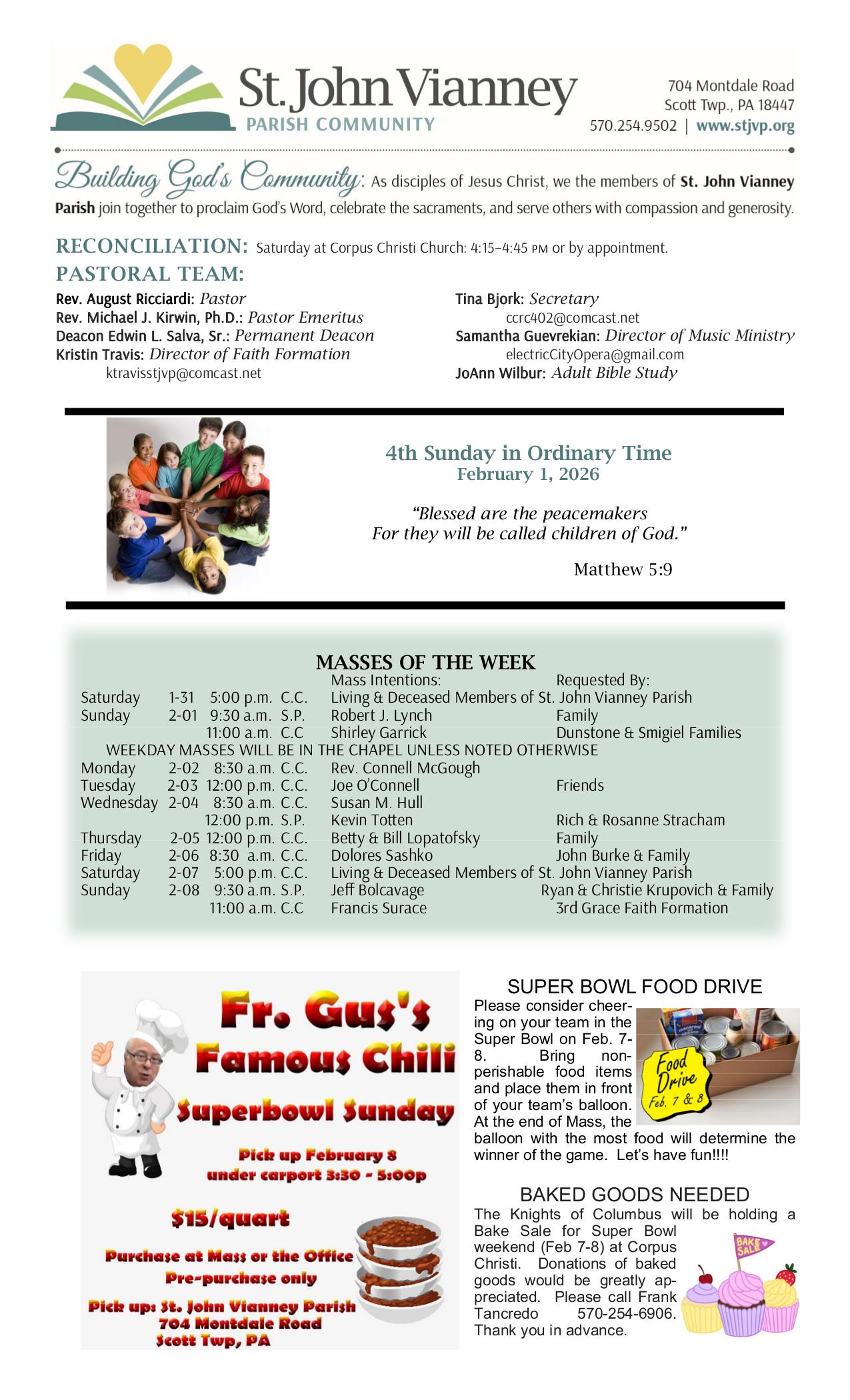 february 1, 2026 Bulletin