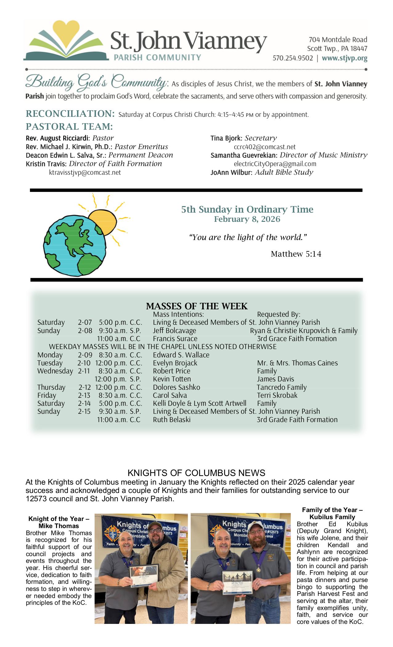 february 8, 2026 Bulletin