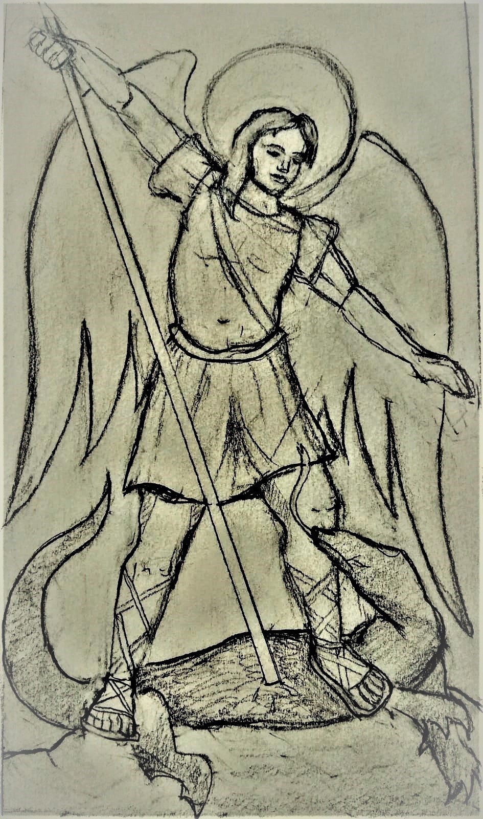 St. Michael, preliminary sketch