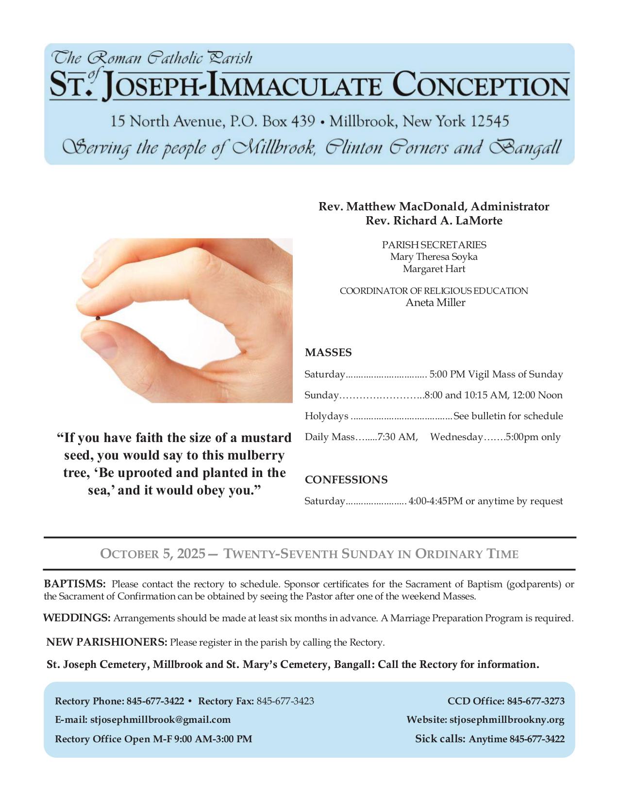 october 5, 2025 Bulletin