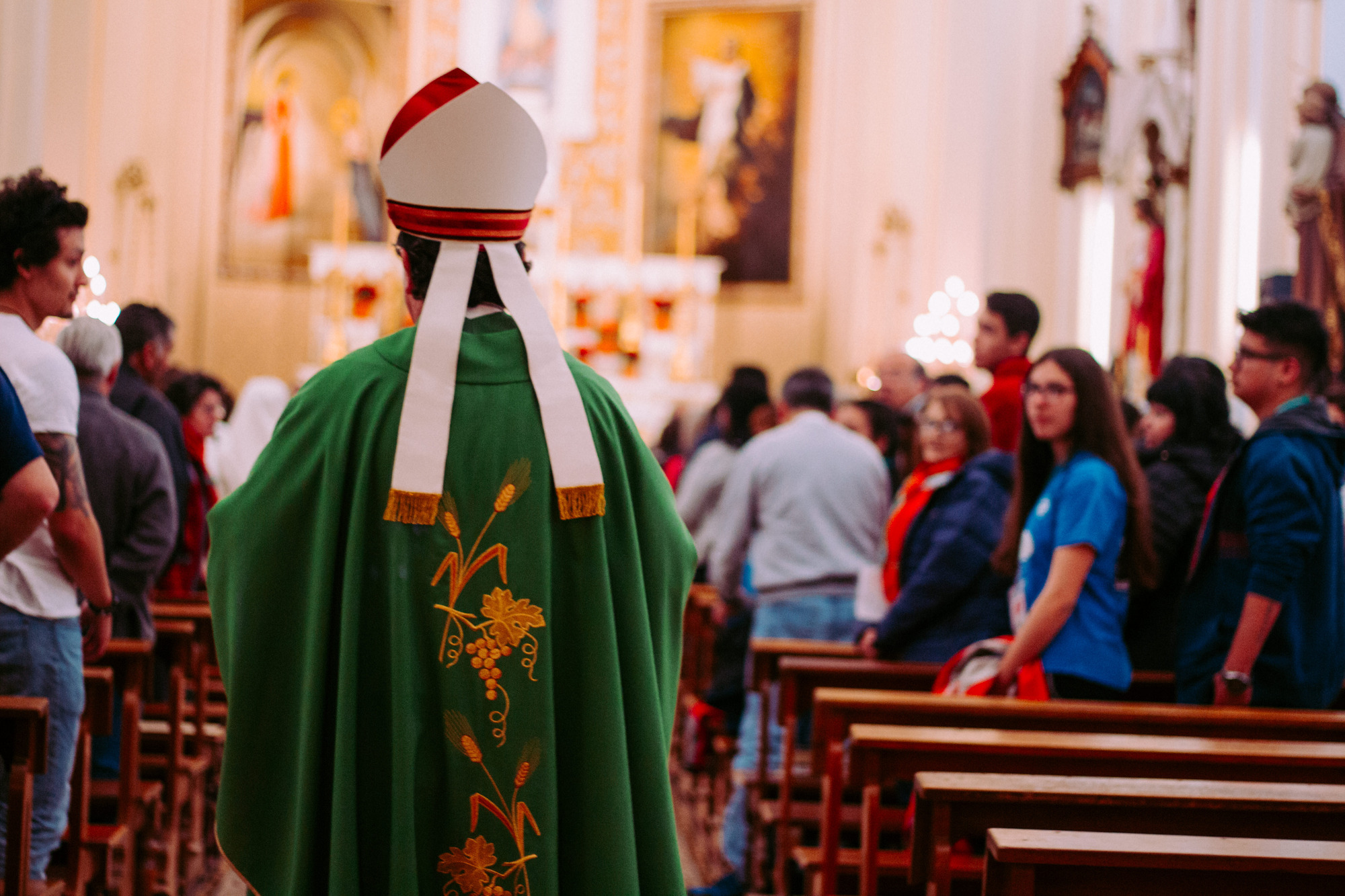 Catholic Bishop in Church