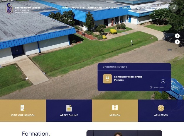 Sacred Heart School custom website