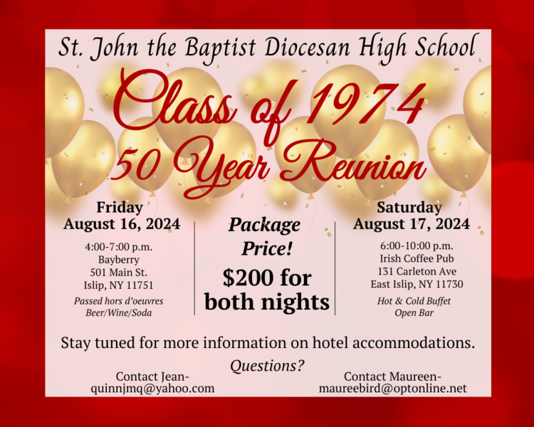 St. John the Baptist Class of 1974 Reunion