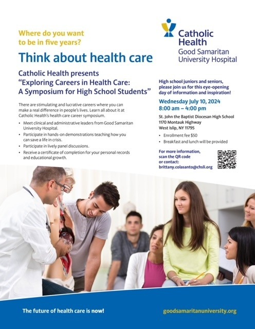 Catholic Health Services Exploring Careers in Health Care: A Symposium for High School Students