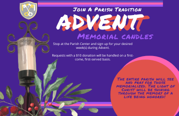 Advent Prayer Memorial Candles