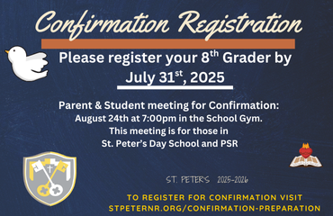 Confirmation Registration is Open