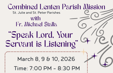 Combined Lenten Parish Mission - Speak Lord, Your Servant is Listening